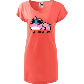 Dámské tričko DOBRÝ TRIKO Dámské tričko/šaty Dnes to nedám Velikost: M, Barva: Korálová