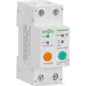 Jistič Jistič 25A 4P s ovládáním wifi na DIN lištu AT-Q-SR225WE, 90-260AC