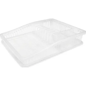 Odkapávač na nádobí Odkapávač s podnosem 39x30x8cm DUNYA transparent mix barev