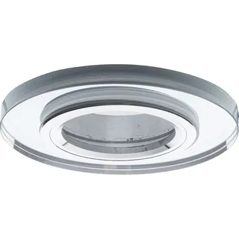 Bodové svítidlo Podhledové svítidlo Glass Round, 1x skleněné/stříbrné kovové stínítko, s