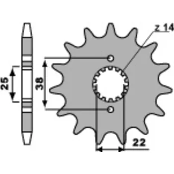Nářadí na motocykly PBR Ocelová standardní přední řetězová kola 728 - 530 728.14.18NC