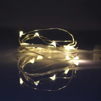 Vánoční dekorace Vánoční světelný řetěz z měděného drátu | světelná girlanda - teplá bílá , 2m