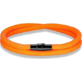 Náramek Minimalistický provázkový náramek pro páry | párový náramek, provázkový náramek - pomerančový , 17 cm