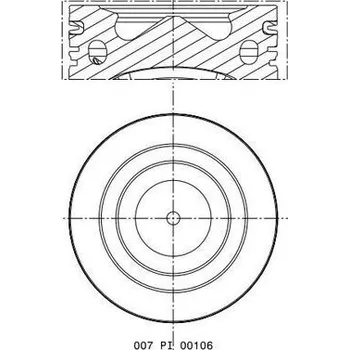 Píst motoru Píst MAHLE 007 PI 00106 000