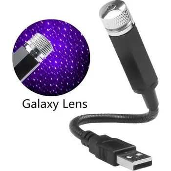 Mini led hvězdný projektor do auta | auto dekorace - fialová