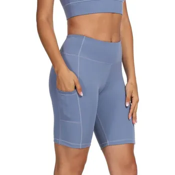 Dámské legíny Merco Yoga Sporty krátké sportovní legíny modrá L