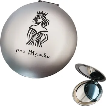 Kosmetické zrcátko u Psíka | Kosmetické zrcátko s Princeznou a vlastním textem | průměr 70mm Volba obrázku: Princezna