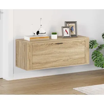 Botník vidaXL Nástěnný botník 100x35x38 cm kompozitní dřevo [821027] Barva: dub sonoma