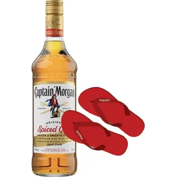 Rum Captain Morgan + žabky 35% 1l (holá láhev)