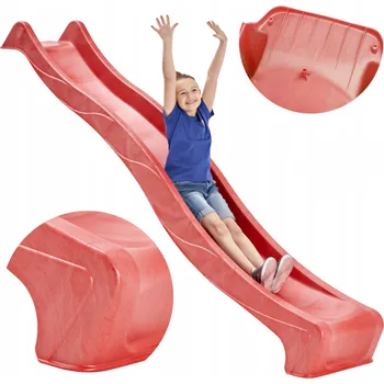 skluzavka Skluzavka 3m červená HDPE typ 'S-line' vodní přípojka JIPOS