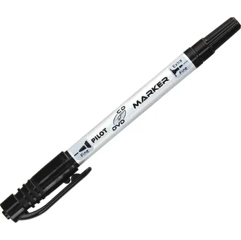 OBOUSTRANNÝ VODĚODOLNÝ POPISOVAČ na CD/DVD PILOT černý FIXY 12 kusů