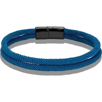 Náramek Pletený námořnický náramek s magnetem | náramek, doplněk - Modrá díra , 21 cm