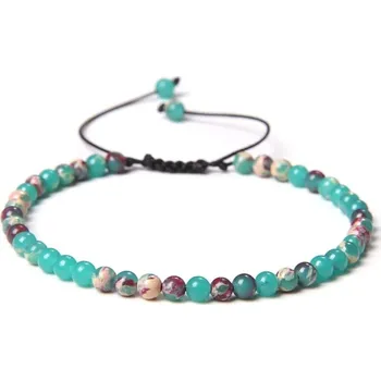 Náramek Korálkový minerální náramek ručně pletený | náramek, šperk - Shou Shan Stone