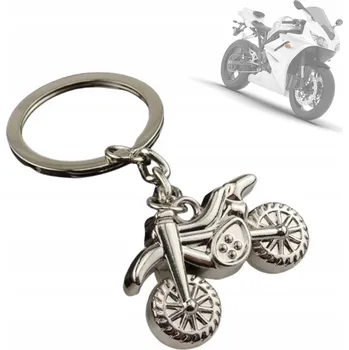 PŘÍVĚSEK NA KLÍČE MOTORKA MOTOCROSS KTM STŘÍBRNÁ KOVOVÁ NA KLÍČE JAKO DÁREK