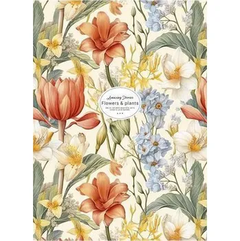 Sešit Sešit Flowers and plants, mix motivů, A4, čtverečkovaný, 80 listů, SHKOLYARYK A4-080-5230K