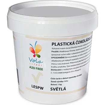 Modelovací hmota Plastická čokoláda AF bílá na modelování 1 kg/kbelík