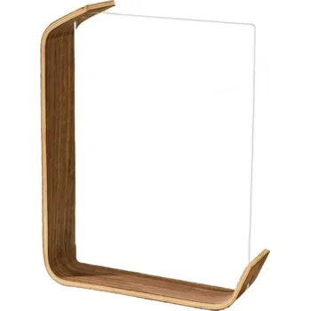 Rám na obraz Dřevěný foto rámeček na stůl | Oboustranný rámeček, dekorativní rámeček - černý ořech - 7 palců