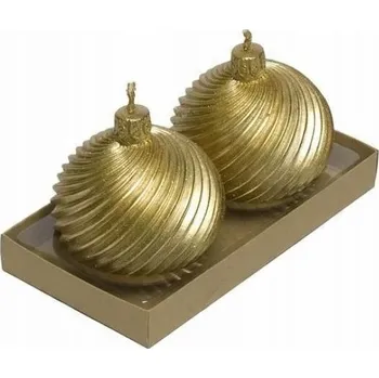 Vánoční dekorace Ozdobná Vánoční Svíčka BOMBKY 6cm 2ks!