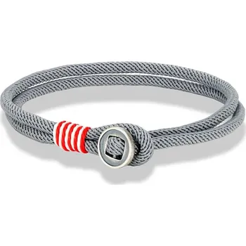 Náramek Minimalistický náramek pro páry | párový náramek, námořní náramek - Šedá , 23 cm