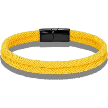 Náramek Pletený námořnický náramek s magnetem | náramek, doplněk - Žluť , 18 cm