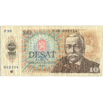 ČESKOSLOVENSKO. 10 korun 1986. Série P 30. Hej. 107b.