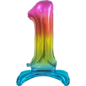 Balónek Stojící Narozeninový BALÓNEK Duhová Barva 74cm PĚKNÝ