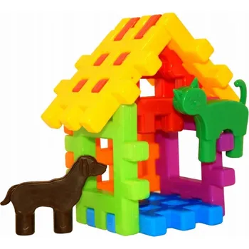 ostatní stavebnice HRAČKY pro DĚTI Stavební STAVEBNICE VAFLE velký DOMEČEK pro mazlíčka CZAKO