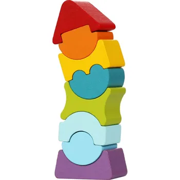 Hračka Balanční věž VIII: dřevěná skládačka 8 dílů