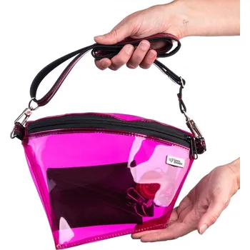 Ledvinka Průhledná ledvinka LOVE - růžová | česká výroba