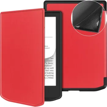 Pouzdro na tablet VSECHNONAMOBIL 114797 LEATHER Zaklápěcí kryt pro PocketBook 619 Verse Lite červený