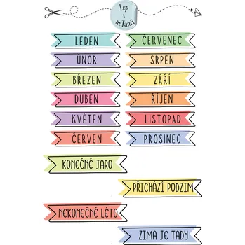 samolepka SAMOLEPKY MĚSÍCE V ROCE