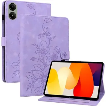 Příslušenství pro tablet VSECHNONAMOBIL 114839 ART LILY Zaklápěcí pouzdro pro Xiaomi Redmi Pad 2 fialové
