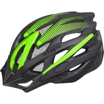 Cyklistická přilba Etape Twister cyklistická helma černá-zelená S/M (55-58 cm) + DÁREK