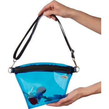 Ledvinka Průhledná ledvinka LOVE - modrá | česká výroba