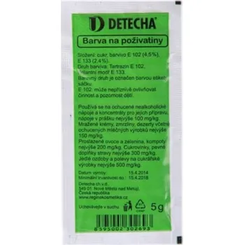 Potravinářské barvivo Detecha Barva do poživatiny 5 g, zelená