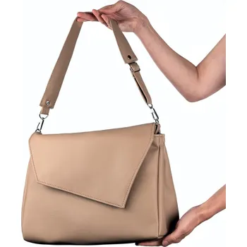 Kabelka Dámská kabelka Essence - béžová Volume | Koženková dámská kabelka | česká výroba