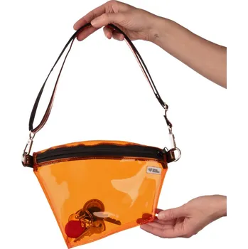 Ledvinka Průhledná ledvinka LOVE - oranžová | česká výroba