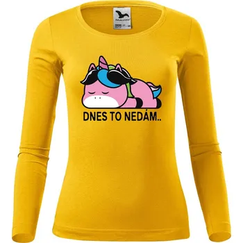 Dámské tričko DOBRÝ TRIKO Dámské bavlněné triko Dnes to nedám Velikost: L, Barva: Žlutá