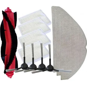 Sada příslušenství pro robotický vysavač Mopy, HEPA filtry a kartáče pro XIAOMI Robot Vacuum E10C EU Black 12ks sada