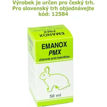 Krmivo pro hospodářské zvíře EMANOX PMX 50 ml přírodní doplněk k lepšímu zvládnutí parazitárních problémů (Lék proti kokcidioze)