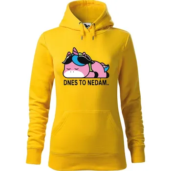 Dámské oblečení DOBRÝ TRIKO Dámská mikina s potiskem Dnes to nedám Velikost dámské mikiny: M, Barva: Žlutá