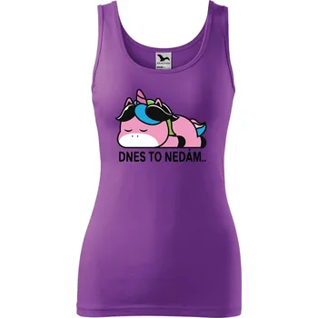 DOBRÝ TRIKO Dámské tílko s potiskem Dnes to nedám Velikost: 2XL, Barva: Fialová
