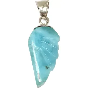 Šperk Larimar přívěsek – Andělské křídlo, AA kvalita, 4,2 g