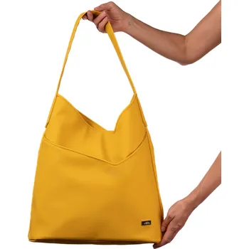 Kabelka Dámská kabelka City Shopper - žlutá | Koženková dámská kabelka | česká výroba