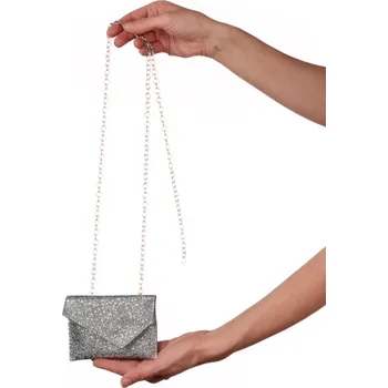 Kabelka Kapsička Mini Party - stříbrná