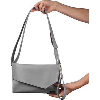 Kabelka Kabelka Mine - pudrová šedá | Koženková dámská kabelka | česká výroba