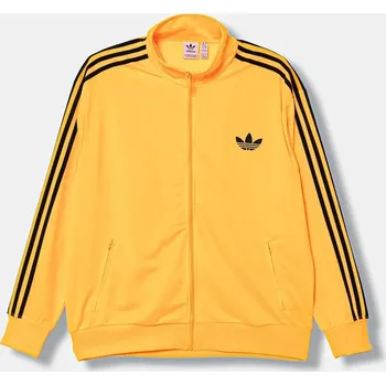 Dámská mikina Mikina adidas Originals Firebird dámská, oranžová barva, s aplikací, JX7862 10A, vel. XXS