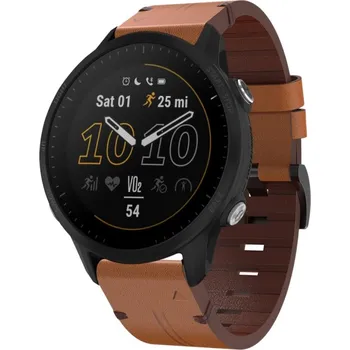 Ostatní příslušenství k chytrým hodinkám VSECHNONAMOBIL 114880 LEATHER Kožený řemínek pro Garmin Forerunner 955 tmavě hnědý