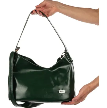 Kabelka Dámská kabelka City Bloom - zelená | Koženková dámská kabelka | česká výroba