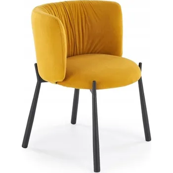 Jídelní židle Židle Halmar sametová žlutá 1 ks